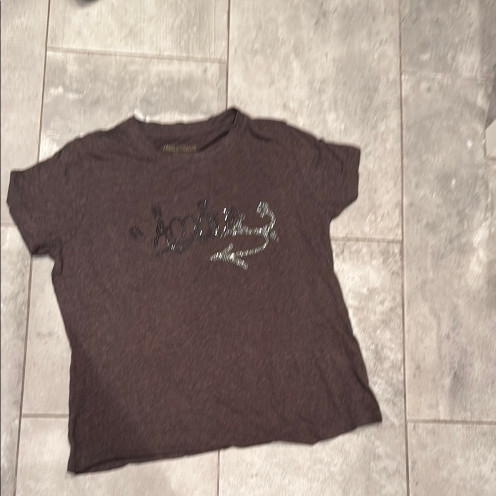 Zadig & Voltaire Brown Short Sleeve Tee Casual Graphic